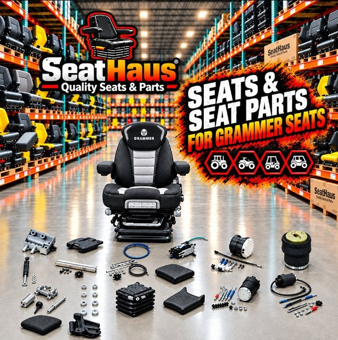 Grammer DS85H/90 Series Seat Cushion – Black, OEM Part 127123 – Replacement For Heavy-Duty Seats