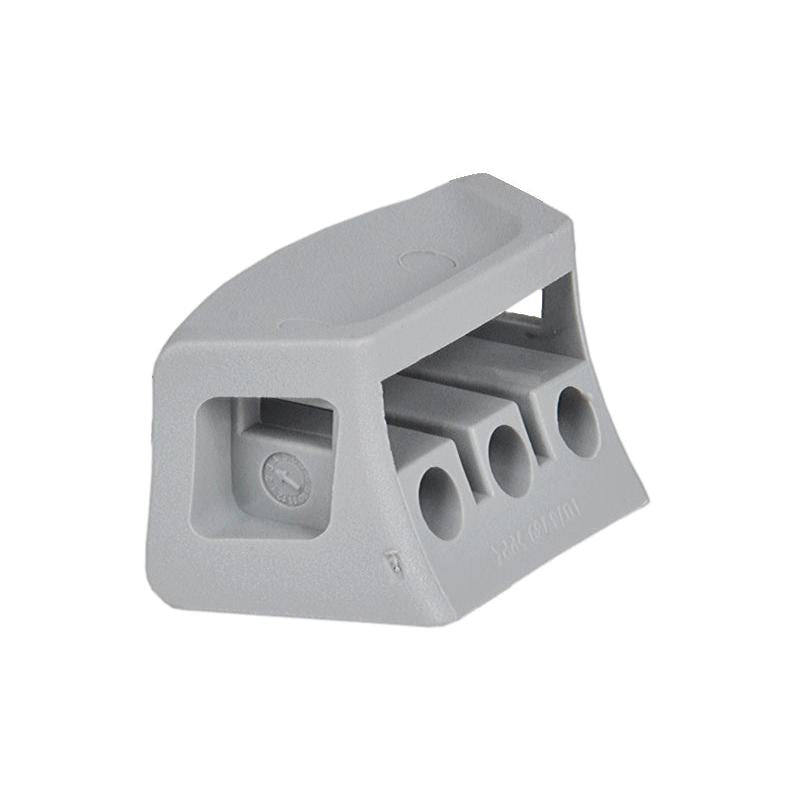 Gray plastic weight adjustment handle for Grammer MSG75 seat suspension with a contoured, multi-hole design.