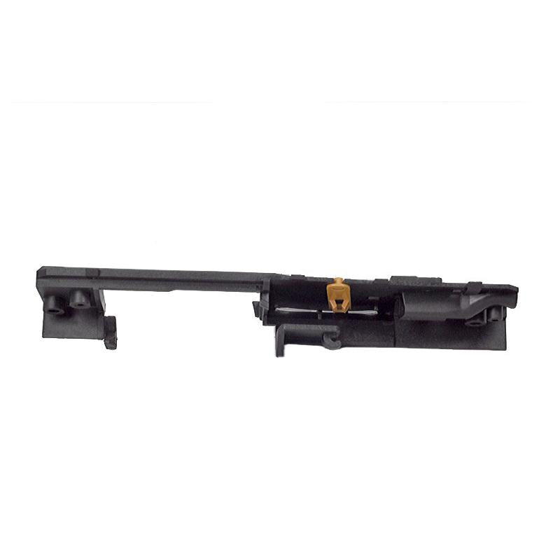 Black plastic weight adjustment indicator for Grammer MSG65 suspension seats with a small orange internal marker.