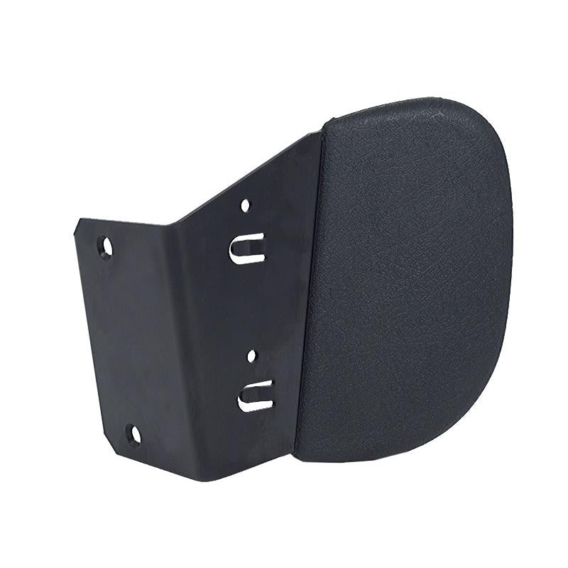 Black powder-coated metal side support for Grammer 721 seats with a durable rubberized top pad.