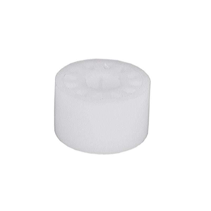 White nylon suspension roller for Grammer MSG95 seats, featuring a durable cylindrical design with a 25mm outer diameter.