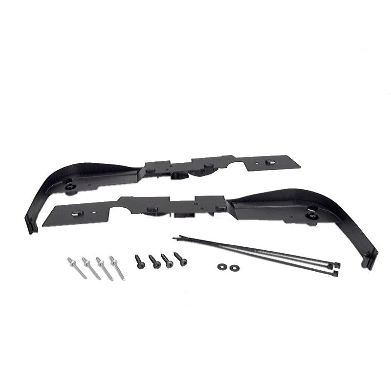 Black plastic depth tilt adjustment covers for Grammer seats with included mounting hardware, screws, and zip ties.