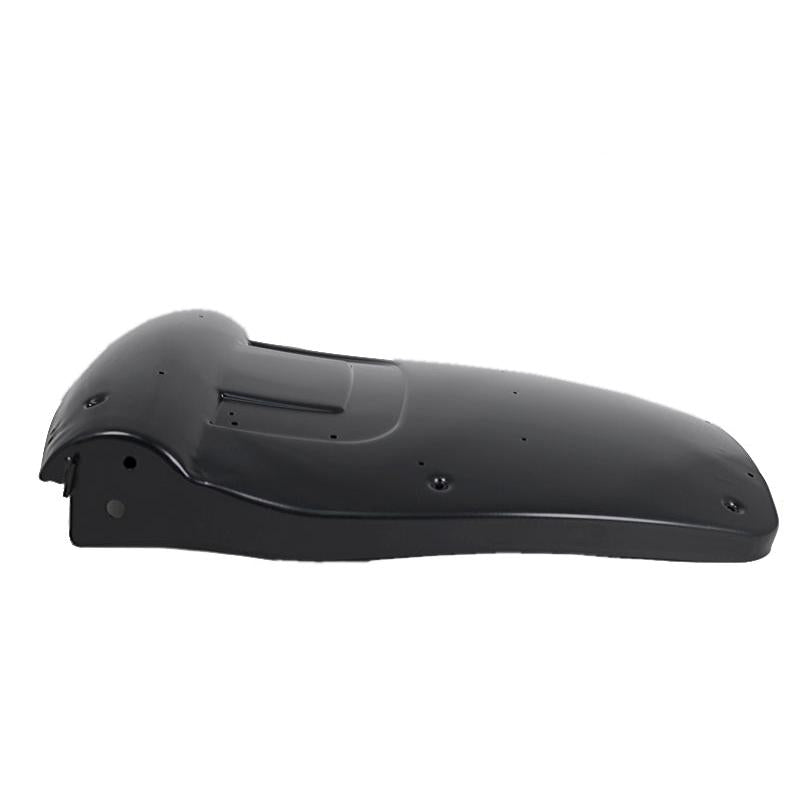 Black steel pneumatic lumbar backrest panel for Grammer 722 seats with ergonomic design and mounting holes.