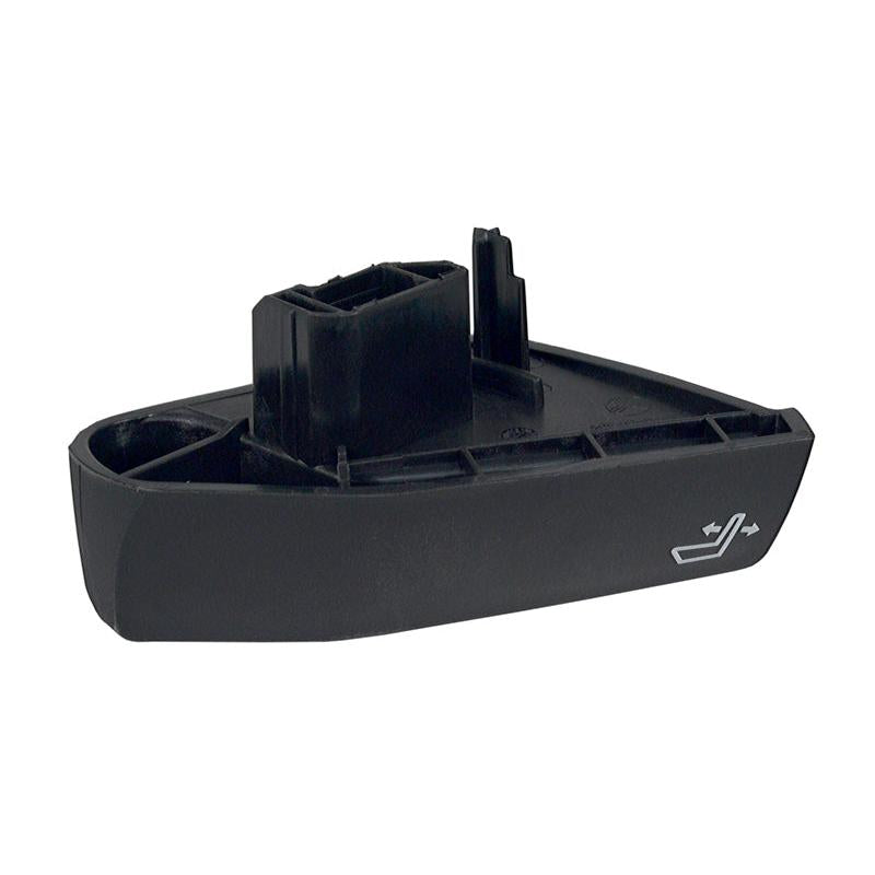 Black plastic adjustment handle for Grammer Evolution seats with a white seat position icon on the side.