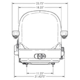 Zero Turn Mower Forklift Skid Loader Seat w/ Suspension