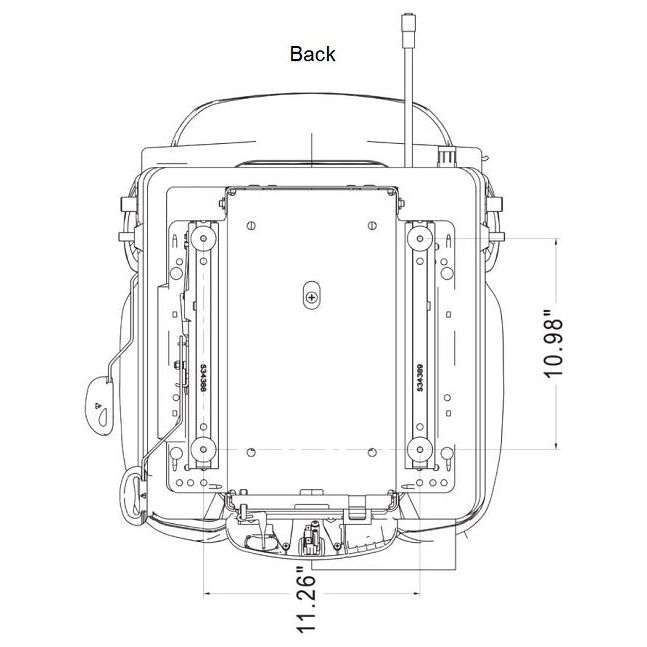 12v Low Back Tractor Zero Turn Seat w/ Air Suspension