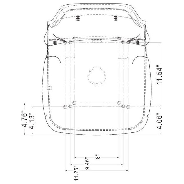 Compact Tractor Seat with Foldup Armrests