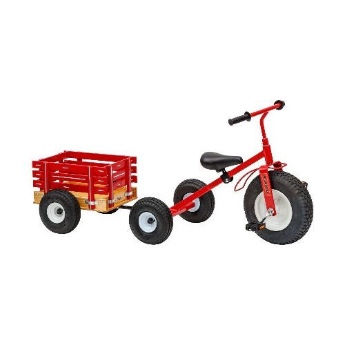 (Red) Speedway Heavy Duty Tricycle w/ Cart Wagon – SeatHaus