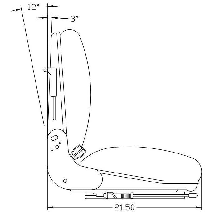 Fork Lift Compact Suspension Seat by Promek