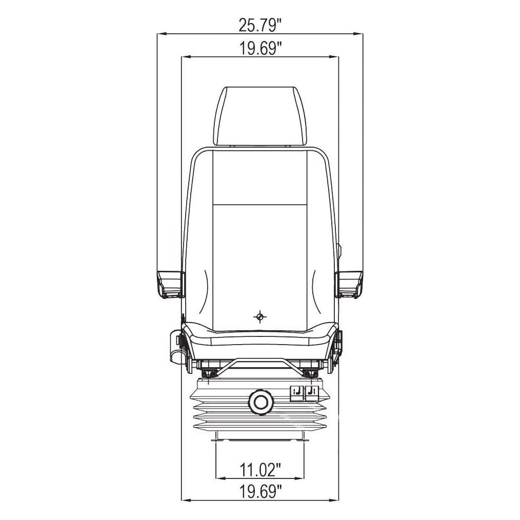 Heavy Duty Mechanical Suspension Seat by Pilot