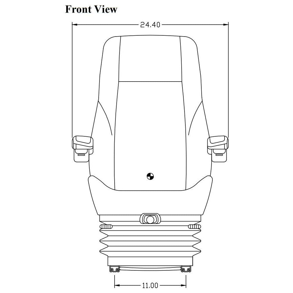 24v Heavy Duty Excavator / Dump Truck / Dozer Seat w/ Air Suspension