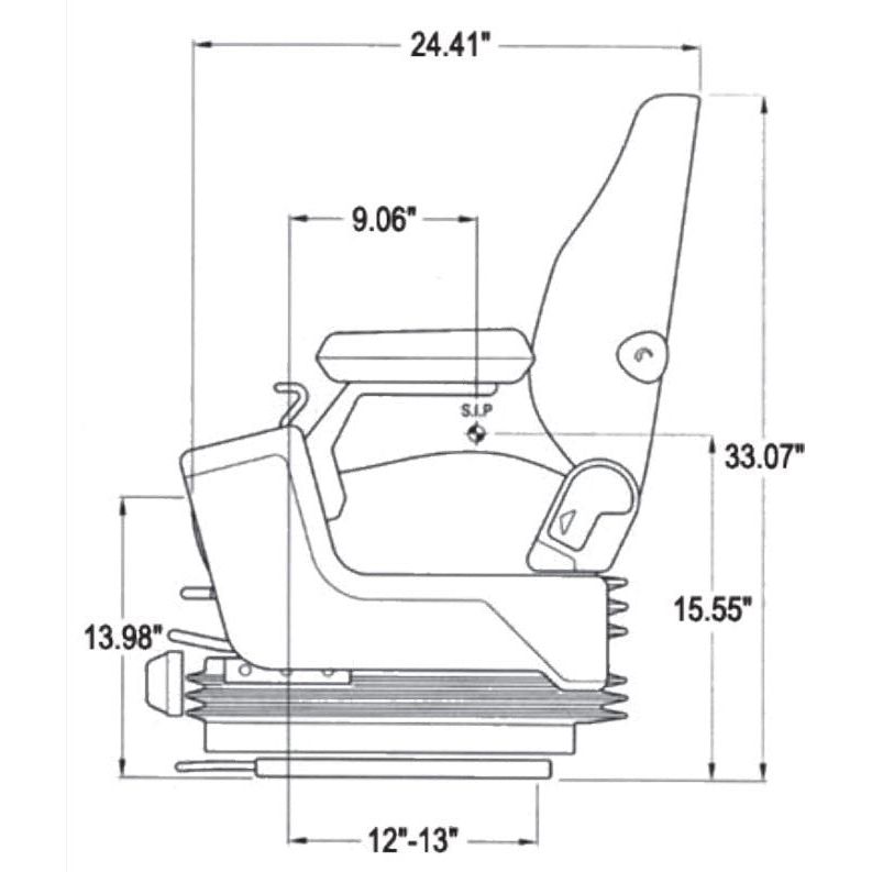 Excavator/ Dozer / Compactor / Loader Seat w/ Suspension / Pods