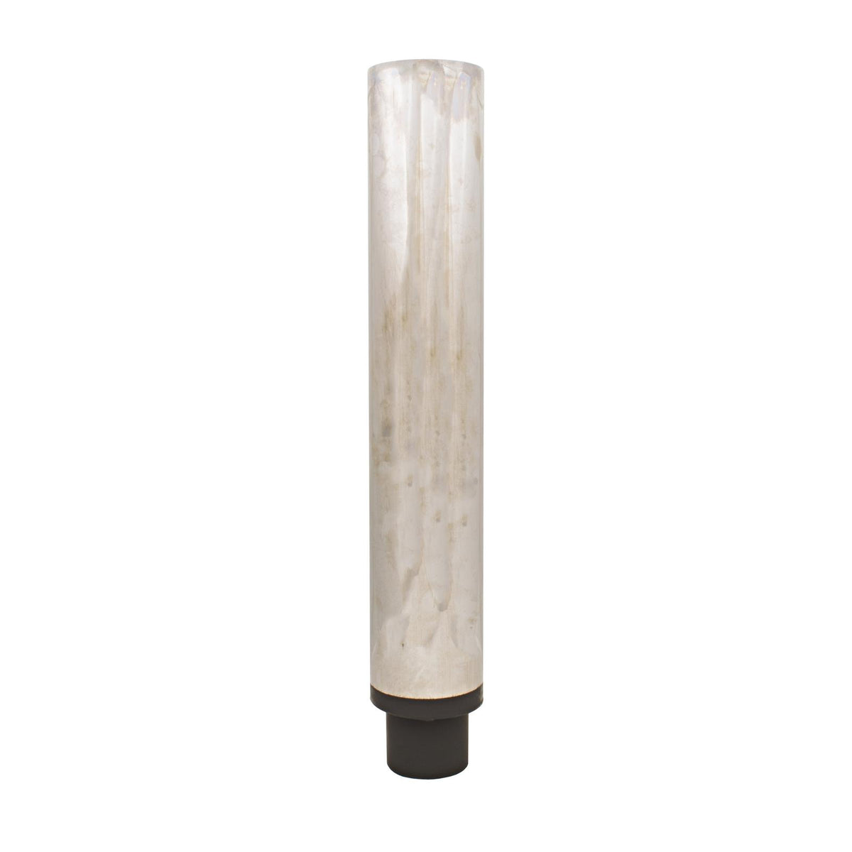 27-inch chrome-plated steel tractor exhaust stack with 3.5-inch outer diameter and double-walled design.