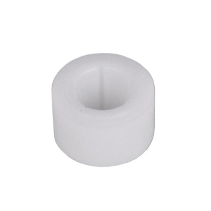 White cylindrical plastic suspension roller for Grammer seats, 22mm outer diameter with a 12mm center hole.