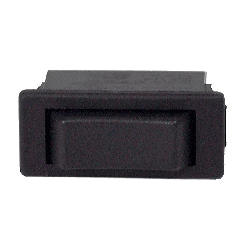 Black rectangular plastic rocker switch for Grammer Evolution seat climate control systems.