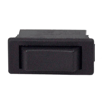 Black rectangular plastic rocker switch for Grammer Evolution seat climate control systems.