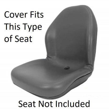 Black Seat Cover for High Back Seat 19" x 21" x 23.3" (W x H x D)