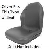 Black Seat Cover for High Back Seat 19" x 21" x 23.3" (W x H x D)