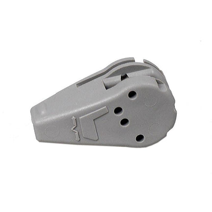 Gray plastic fore/aft isolator lock handle for Grammer suspension seats with embossed seat adjustment icon.
