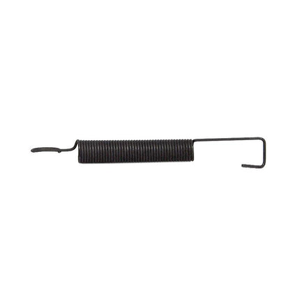 Black metal tension spring for Grammer LS95 seats with a coiled body and two distinct hook ends.