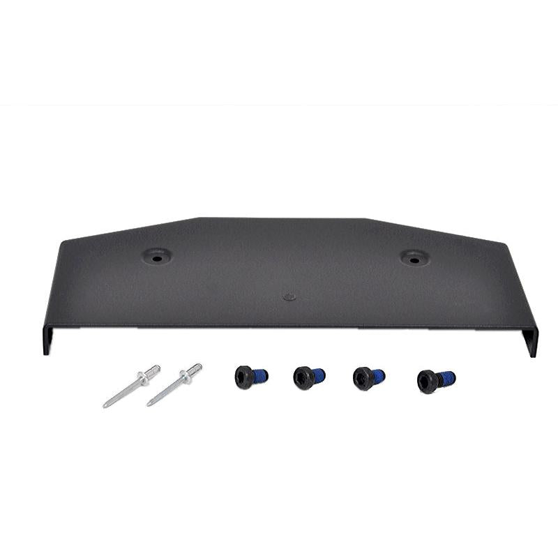 Black plastic front suspension cover for Grammer MSG95 seats with included rivets and mounting bolts.