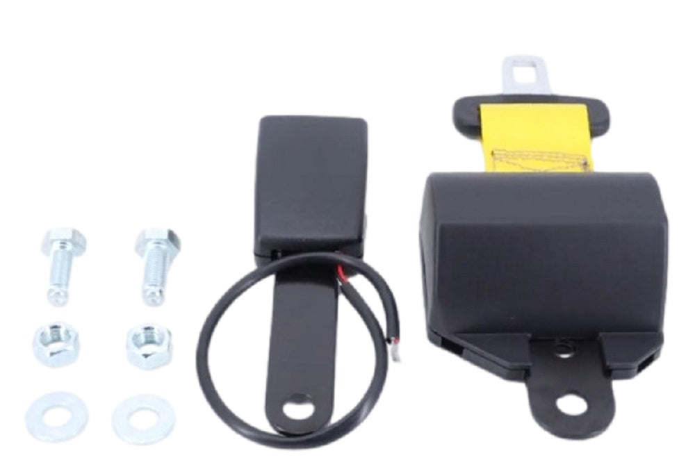 47" Retractable Hi Visibility Yellow Seat Belt w/ Switch