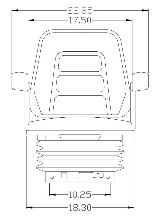 High Back Seat w/ Swivel & Mechanical Suspension