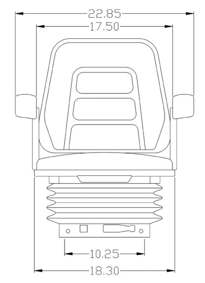 High Back Seat w/ Swivel & Mechanical Suspension