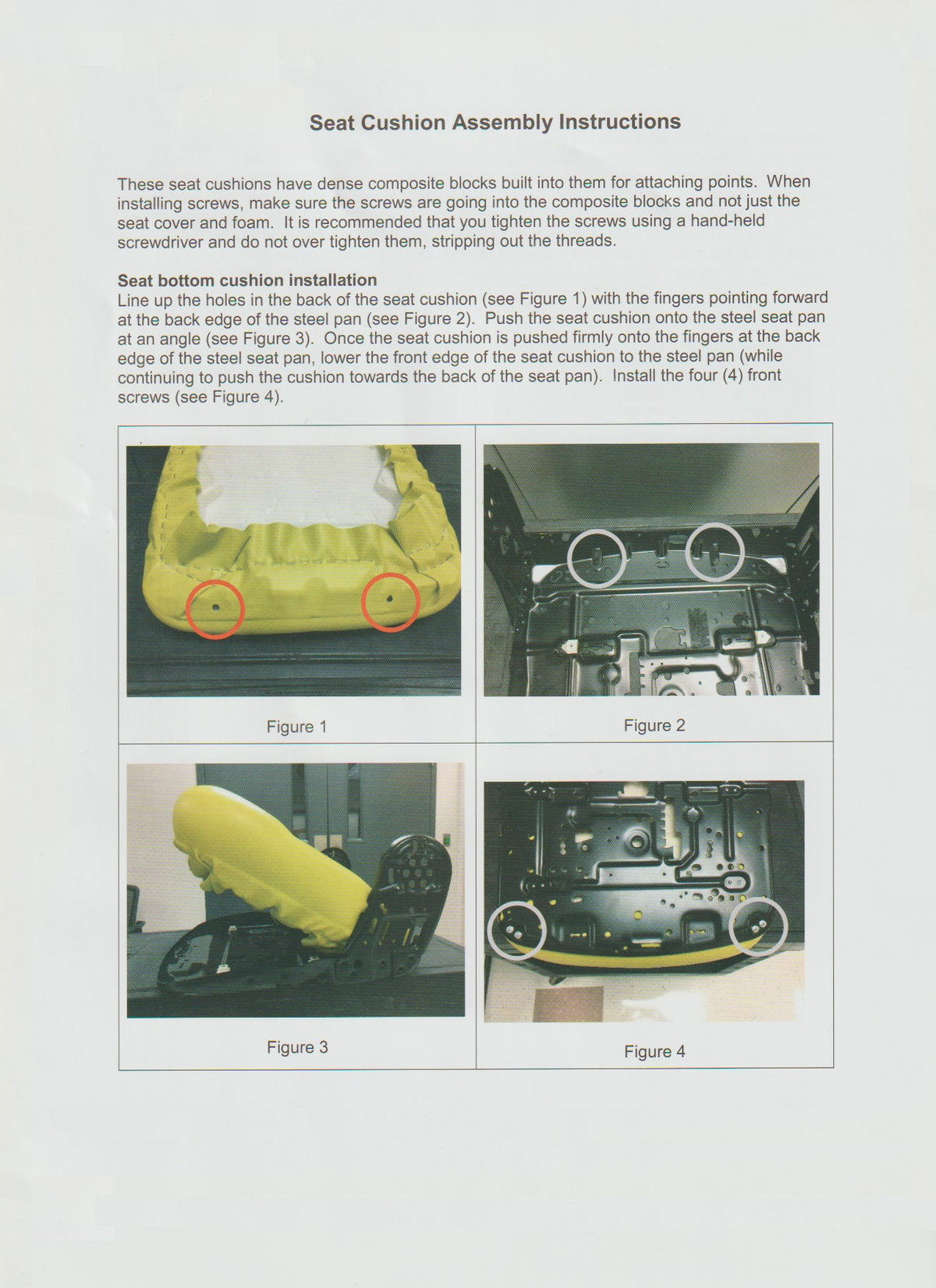 Fabric Seat Cushion for Grammer 731, 732