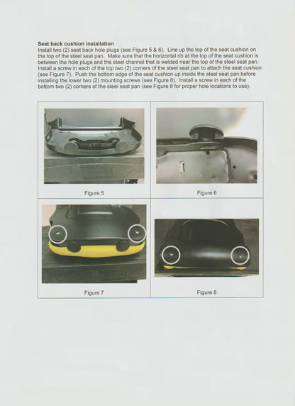 Vinyl Seat Back Cushion for Grammer 731