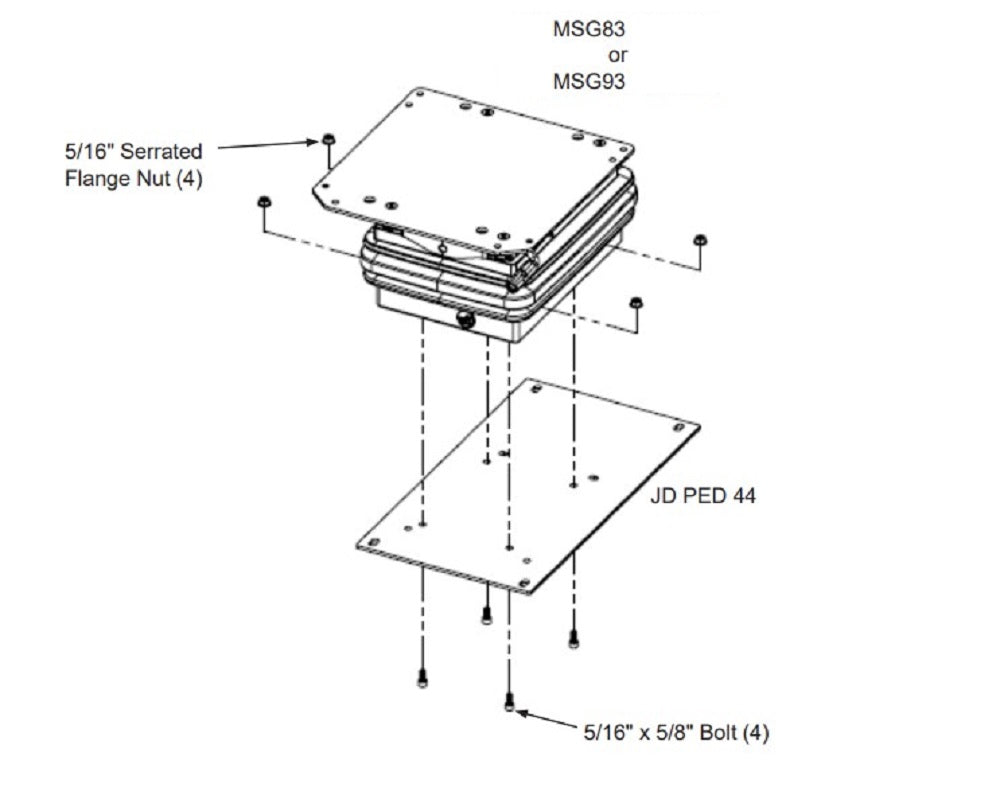 Tractor Seat Adapter Plate for John Deere