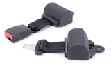 94" Retractable Extra Long Black Seat Belt Kit