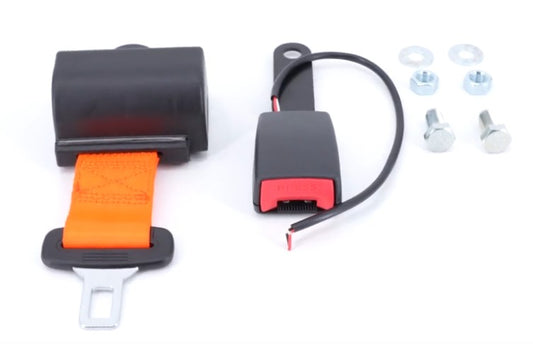 47" Retractable Hi Visibility Orange Seat Belt w/ Switch