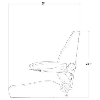 Mid Back Fabric Seat by KAB
