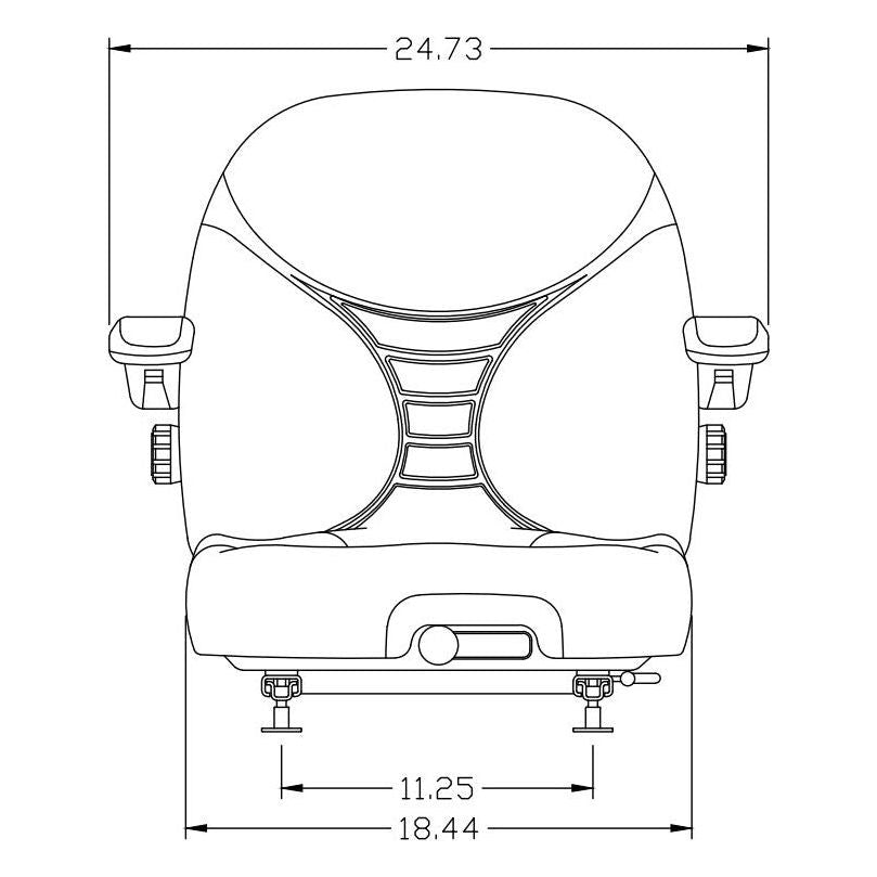 Mechanical Suspension Seat for Skid Loaders, Mowers, Cranes, Excavators, Rollers