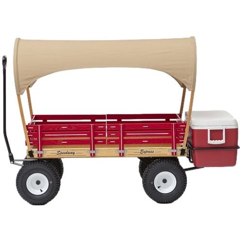 24″ x 58″ (Red) 858 Speedway Express HD Beach Wagon w/ Canopy 1200 #