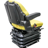 12v Heavy Duty Tractor Excavator Backhoe Loader Seat w/ Air Suspension