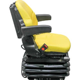 12v Heavy Duty Tractor Excavator Backhoe Loader Seat w/ Air Suspension