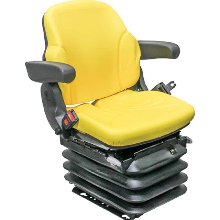 12v Heavy Duty Tractor Excavator Backhoe Loader Seat w/ Air Suspension