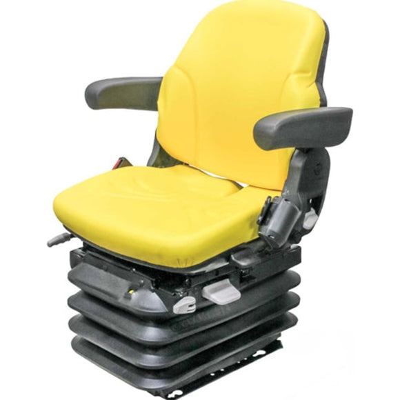 12v Heavy Duty Tractor Excavator Backhoe Loader Seat w/ Air Suspension