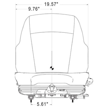 Low Back Tractor Zero Turn Seat w/ Mechanical Suspension