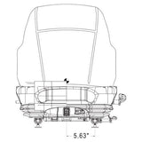 12v Low Back Tractor Zero Turn Seat w/ Air Suspension