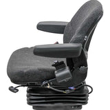 12v Mid Back Tractor Seat w/ Air Suspension for Kubota / Cat