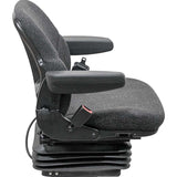 12v Mid Back Tractor Seat w/ Air Suspension for Kubota / Cat