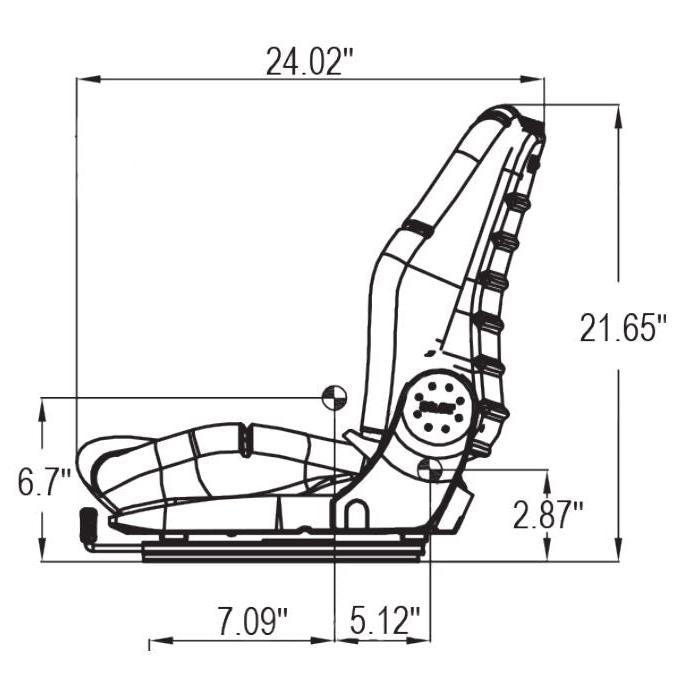 Tractor Fork Lift Lawn Mower Loader Seat w/ Slides