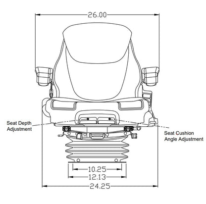 12v Air Suspension Tractor Seat w/ Swivel
