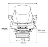 12v Air Suspension Tractor Seat w/ Swivel