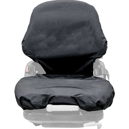 Durable black Endura fabric seat cover for Grammer 18.5 x 23 x 21.14 inch equipment seats.