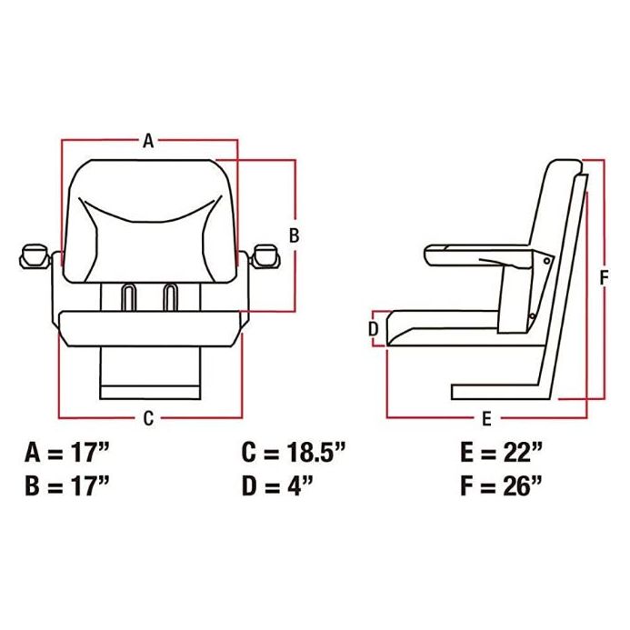 Big Boy Tractor Loader Seat w/ Suspension