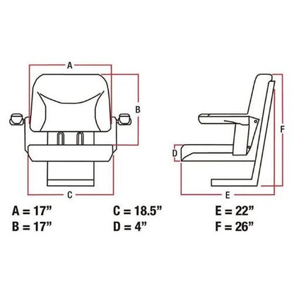 Big Boy Tractor / Loader Seat w/ Suspension